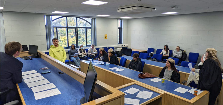 Image of Public Services students attend mock trials at Bradford University