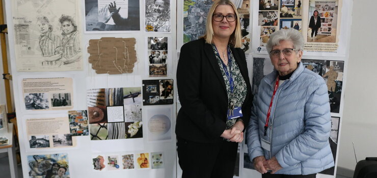 Image of Holocaust survivor featured in recent blockbuster visits Ashton Sixth Form College