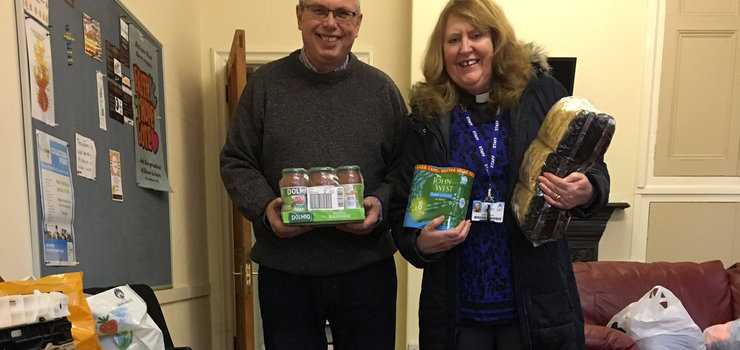 Image of Food Bank donations continue at Ashton