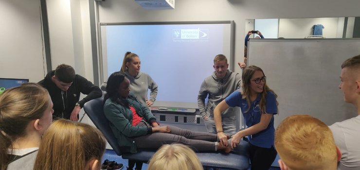 Image of Bolton University visit for Sport students