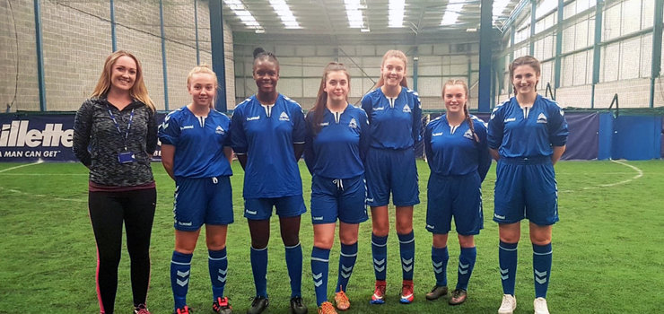 Image of Women's football finalists at the Manchester FA Tournament