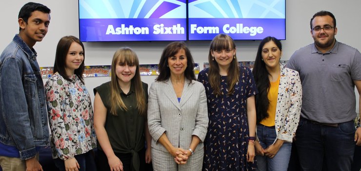 Image of Ashton Sixth Form College celebrates glowing report from Ofsted